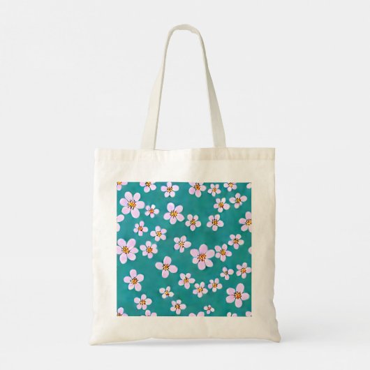 Verspreid Cherry Blossoms Canvas Tas (Achterkant)