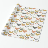 Verspreid Chevron Modern Geometric Pattern Cadeaupapier (Uitgerold)