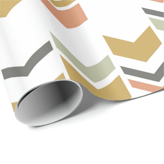 Verspreid Chevron Modern Geometric Pattern Cadeaupapier (Rol Hoek)