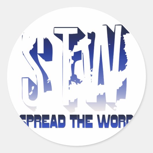 Verspreid Christelijk Word Ronde Sticker (Voorkant)