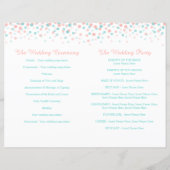 Verspreid confetti stippen koraal blauwgroen trouw (Achterkant)