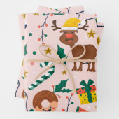 Verspreid de feestvreugde met onze feestelijke roz inpakpapier vel (In situ)