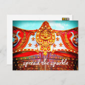 Verspreid de gouden gelaatscarrouselfoto van de sp briefkaart (Voorkant / Achterkant)