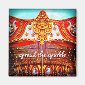 Verspreid de gouden gelaatscarrouselfoto van de sp magneet (Voorkant)