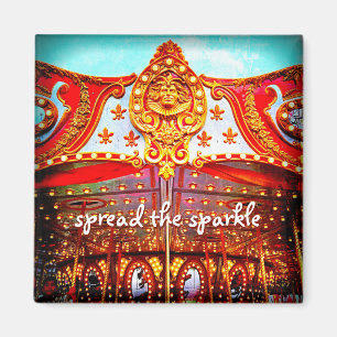 Verspreid de gouden gelaatscarrouselfoto van de sp magneet