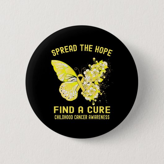 Verspreid de hoop naar een crème kinderkanker ronde button 5,7 cm (Voorkant)