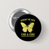 Verspreid de hoop naar een crème kinderkanker ronde button 5,7 cm (Voorkant /achterkant)