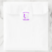 Verspreid de hoop naar een echte migraine hoofding ronde sticker (Tas)