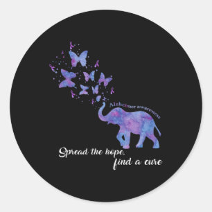 Verspreid de hoop op een echte Alzheimer-bewustwor Ronde Sticker
