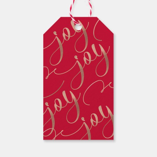 Verspreid de Kerstvreugde minimalistisch rood & go Cadeaulabel (Achterkant)