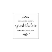 Verspreid de liefde | Aangepaste namen & datum bru Rubberstempel (Afrduk)