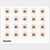 Verspreid de Liefde Aardbei Bruiloft Ronde Sticker (Vel)
