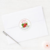 Verspreid de Liefde Aardbei Bruiloft Ronde Sticker (Envelop)