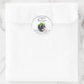 Verspreid de Liefde Braambessenjam Bruiloft Ronde Sticker (Tas)