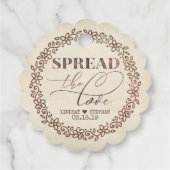 Verspreid de liefde bruiloft bedankjes labels (Achterkant)