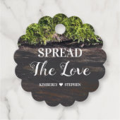 Verspreid de liefde bruiloft bedankjes labels (Voorkant)