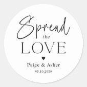 Verspreid de liefde bruiloft bruids gunst Stickers (Voorkant)