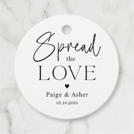 Verspreid de liefde bruiloft bruids gunst Tags Bedankjes Labels