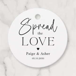 Verspreid de liefde bruiloft bruids gunst Tags Bedankjes Labels