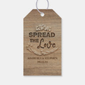 Verspreid de liefde bruiloft cadeaulabel (Achterkant)