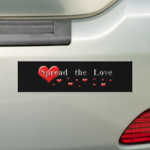 Verspreid de liefde bumpersticker (Op auto)