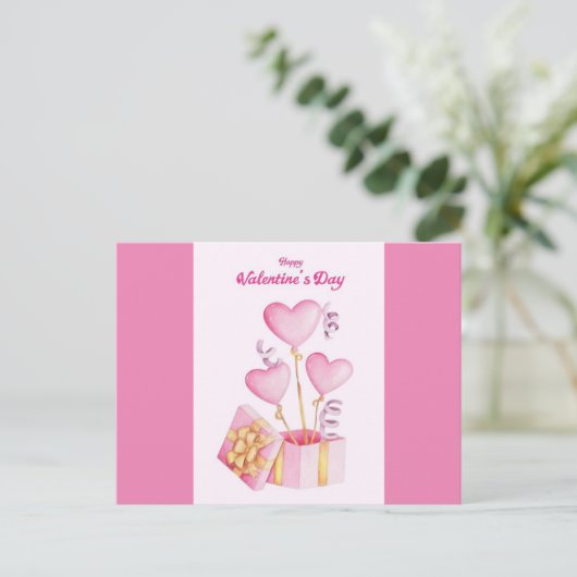 Verspreid de Liefde deze Valentijnsdag Briefkaart (Staand voorkant)