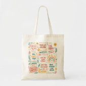 Verspreid de Liefde: Doodle Art Prints met Opheffi Tote Bag (Voorkant)
