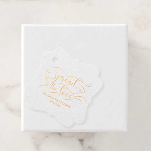 Verspreid de Liefde Elegante Bruiloft Bedankjes Labels (Met doos)