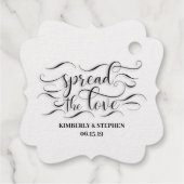 Verspreid de Liefde Elegante Bruiloft Bedankjes Labels (Achterkant)