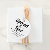 Verspreid de Liefde elegante typografie bruiloft Bedankjes Labels (In situ)