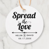 Verspreid de Liefde elegante typografie bruiloft Bedankjes Labels (Achterkant)