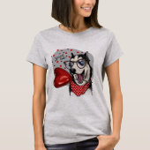 Verspreid de liefde Husky T-shirt (Voorkant)