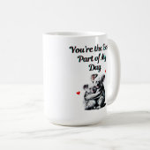 Verspreid de liefde🐨💖 koffiemok (Voorkant rechts)