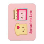 Verspreid de liefde met Cute Toast en Jam Magneet (Verticaal)