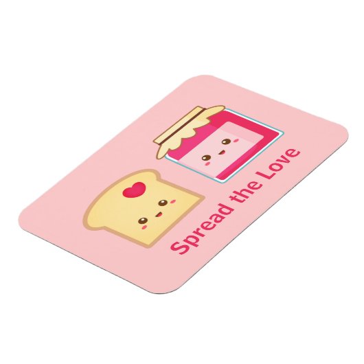 Verspreid de liefde met Cute Toast en Jam Magneet (Linkerzijde)
