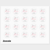 Verspreid de Liefde Minimaal Script Bruiloft Ronde Sticker (Vel)