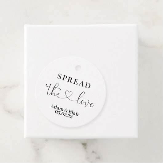 Verspreid de Liefde Trouwcirkel Favor Label Minima (In situ)