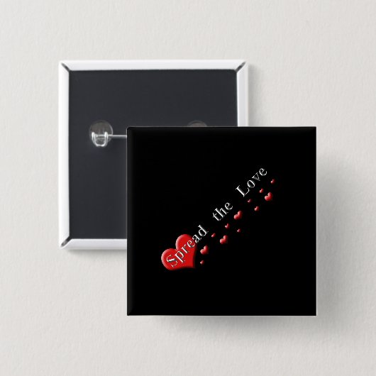 Verspreid de liefde vierkante button 5,1 cm (Voorkant /achterkant)