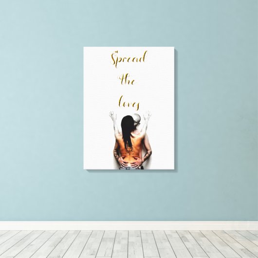 Verspreid de liefdes canvas afdruk (Insitu (Houten vloer))