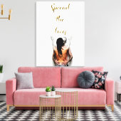 Verspreid de liefdes canvas afdruk (Insitu (Woonkamer))