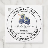 Verspreid de liefdesblauwe jam Wedding Bedankjes Labels (Voorkant)