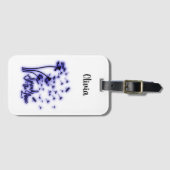 Verspreid de liefdesduivels en de libellen bagagelabel (Voorkant (horizontaal))