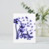 Verspreid de liefdesduivels en de libellen briefkaart (Staand voorkant)