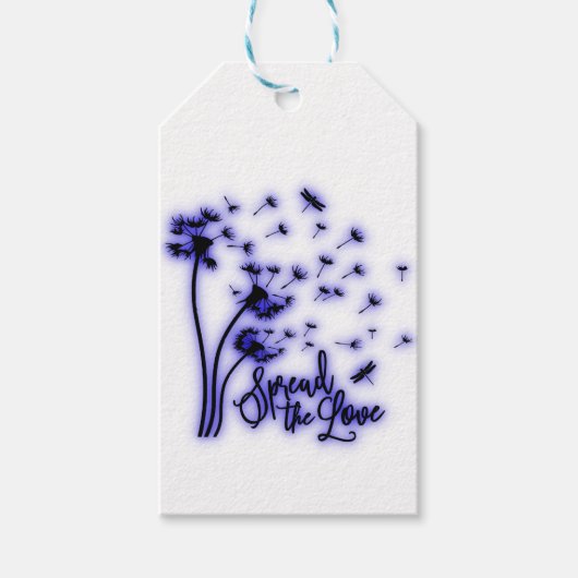 Verspreid de liefdesduivels en de libellen cadeaulabel (Voorkant)