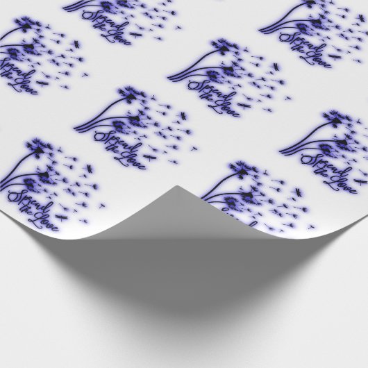 Verspreid de liefdesduivels en de libellen cadeaupapier (Hoek)