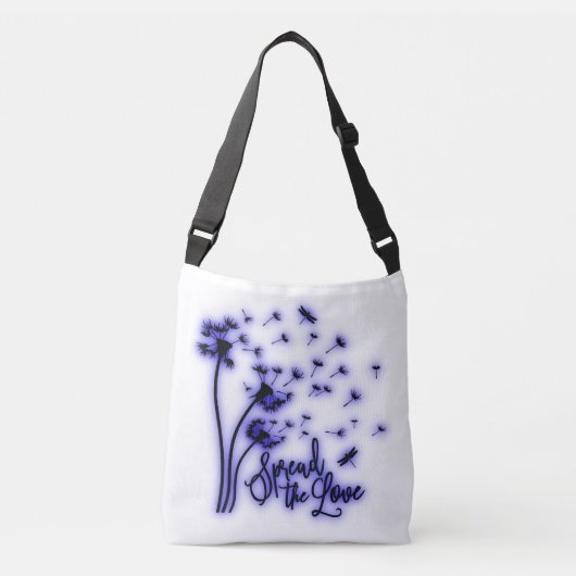 Verspreid de liefdesduivels en de libellen crossbody tas (Voorkant)