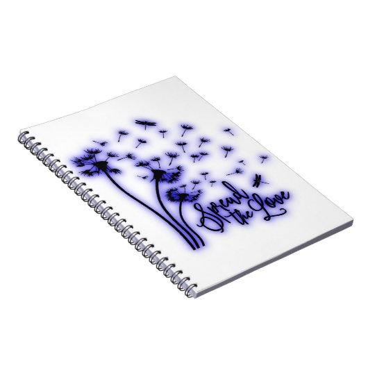 Verspreid de liefdesduivels en de libellen notitieboek (Rechterzijde)