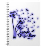 Verspreid de liefdesduivels en de libellen notitieboek (Voorkant)