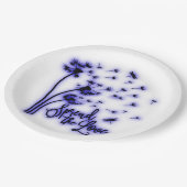 Verspreid de liefdesduivels en de libellen papieren bordje (Gekanteld)