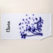 Verspreid de liefdesduivels en de libellen strandlaken (Voorkant)